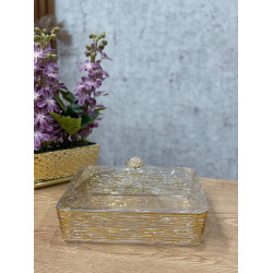 صواني أكرليك مربع  بغطاء شفاف	